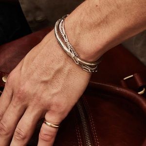 Logan Hollowell Men's Alchemy Link Bracelet 8 inch White Gold